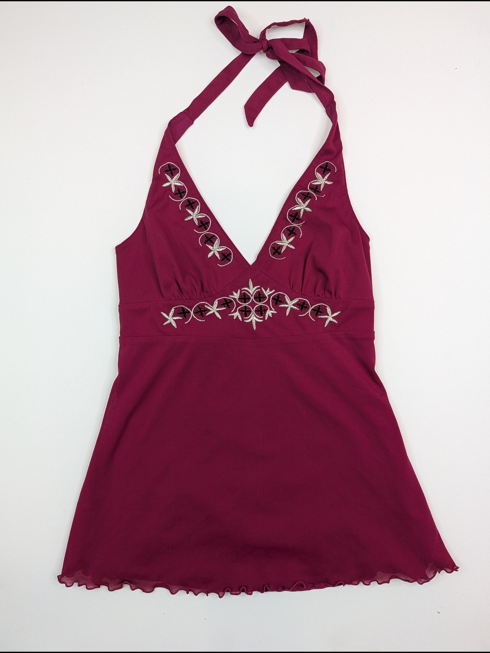 VTG Y2K Mariposa Magenta Halter Swim Dress
